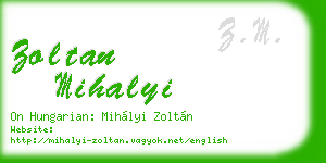 zoltan mihalyi business card