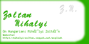 zoltan mihalyi business card